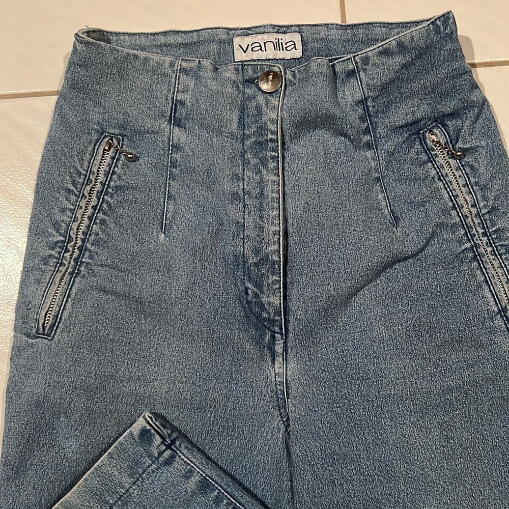 Vanilla high rise straight leg jeans